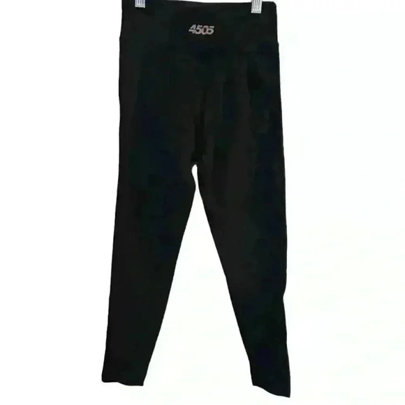 ASOS 4505 Black Icon Leggings Size 4 Activewear Elastic Waistband cotton touch - Picture 8 of 9